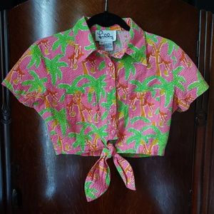 VINTAGE Lilly Pulitzer Tropical Crop Top